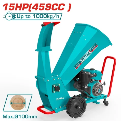 Trituradora Picadora De Madera A Gasolina. Capacidad (4")100Mm. 15HP. Potencia Max. 10Kw/3600Rpm.
